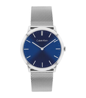 Montre CALVIN KLEIN WATCHES EXCEPTIONAL Homme 25200601 Analogique Cadran Minéral Bleu Bracelet Acier inoxydable Acier Etanchéité 3 ATM
