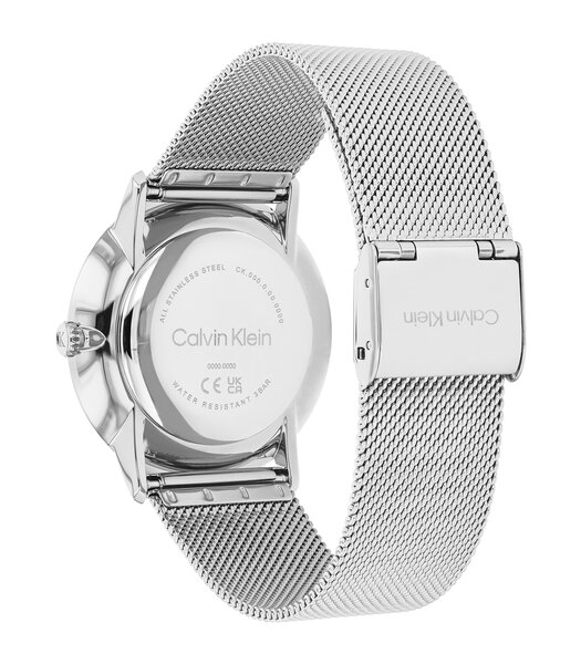 Horloge CALVIN KLEIN WATCHES EXCEPTIONAL Heren 25200601 Analoog Behuizing Mineraal Blauw Armband Roestvrij staal Staal Waterdichtheid 3 ATM