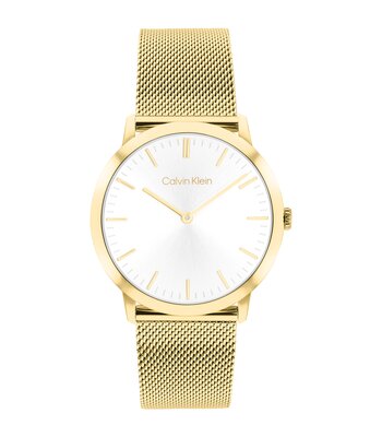 Montre CALVIN KLEIN WATCHES EXCEPTIONAL Homme 25200602 Analogique Cadran Minéral Blanc Bracelet Acier inoxydable Acier / or jaune Etanchéité 3 ATM