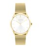 Horloge CALVIN KLEIN WATCHES EXCEPTIONAL Heren 25200602 Analoog Behuizing Mineraal Wit Armband Roestvrij staal Staal / geel goud Waterdichtheid 3 ATM