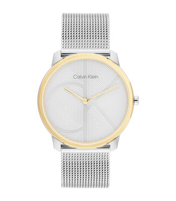 Horloge CALVIN KLEIN WATCHES CK ICONIC Dames 25300014 Analoog Behuizing MINERAAL Zilverkleurig Bracelette Roestvrij staal Staal Etanchéiteiten 3BAR