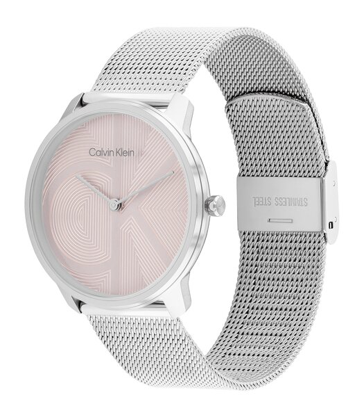 Montre CALVIN KLEIN WATCHES CK ICONIC Femme 25300015 Analogue Cadran MINERAL Rose Bracelet Acier inoxydable Acier Etanchéité 3BAR