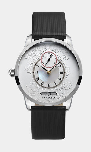 Horloge ZEPPELIN VIKTORIA LADY Dames 7335-1 Analoog Behuizing MINERAAL Staal Bracelette Leer Zwart Etanchéiteiten 5BAR