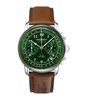 Montre ZEPPELIN LZ126 LOS ANGELES Homme 7614-4 Analogue Cadran MINERAL Vert Bracelet Cuir Brun Boucle ardillon Etanchéité 5BAR