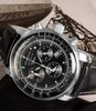 Montre ZEPPELIN 100 JAHRE ZEPPELIN Homme 7680-2 Analogue Cadran MINERAL Noir Bracelet Cuir Brun Boucle ardillon Etanchéité 5ATM