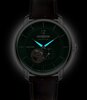 Horloge ZEPPELIN BODENSEE Heren 8166-4 Analoog Behuizing MINERAAL Groen Bracelette Leer Bruin Boucle déployante Etanchéiteiten 5BAR
