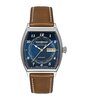 Montre ZEPPELIN METROPOLIS Homme 8360-3 Analogue Cadran MINERAL Bleu Bracelet Cuir Brun Etanchéité 5BAR
