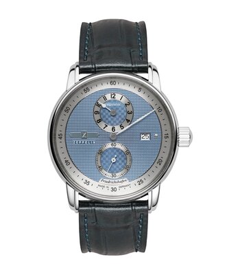 Horloge ZEPPELIN FRIEDRICHSHAFEN Heren 8522-3 Analoog Behuizing Saffier Blauw Bracelette Leer Blauw Etanchéiteiten 5BAR
