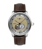 Horloge ZEPPELIN FRIEDRICHSHAFEN Heren 8566-5 Analoog Behuizing MINERAAL Goudkleurig Bracelette Leer Bruin Etanchéiteiten 5BAR