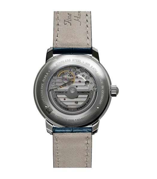 Horloge ZEPPELIN FRIEDRICHSHAFEN Heren 8568-3 Analoog Behuizing MINERAAL Blauw Bracelette Leer Blauw Etanchéiteiten 5BAR
