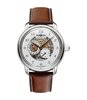 Montre ZEPPELIN NEW CAPTAIN'S LINE Homme 8658-1 Analogue Cadran MINERAL Blanc Bracelet Cuir Brun Boucle ardillon Etanchéité 5BAR