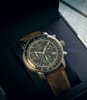 Horloge ZEPPELIN 100 JAHRE ZEPPELIN Heren 8680-4 Analoog Behuizing MINERAAL Groen Bracelette Leer Groen Boucle ardillon Etanchéiteiten 5ATM