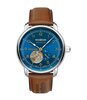 Horloge ZEPPELIN MEDITERRANEE - BLUE Heren 9666-3 Analoog Behuizing MINERAAL Blauw Bracelette Leer Bruin Boucle ardillon Etanchéiteiten 5BAR