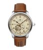 Horloge ZEPPELIN MEDITERRANEE Heren 9666-5 Analoog Behuizing MINERAAL Beige Bracelette Leer Bruin Boucle déployante Etanchéiteiten 5BAR