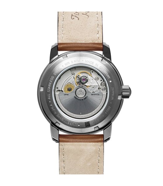 Montre ZEPPELIN MEDITERRANEE Homme 9690-1 Analogue Cadran Saphir ZILVER Bracelet Cuir Brun Etanchéité 5BAR