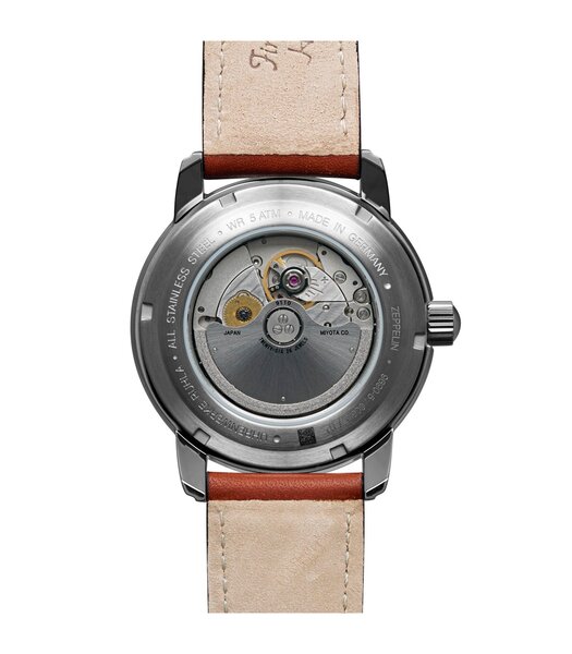 Horloge ZEPPELIN MEDITERRANEE Heren 9690-5 Analoog Behuizing MINERAAL Beige Bracelette Leer Bruin Boucle ardillon Etanchéiteiten 5BAR