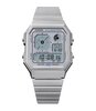 Montre CASIO CASIO COLLECTION RETRO Homme A130WE-7AEF Digital Cadran Acrylique Bleu Bracelet Acier inoxydable Argenté