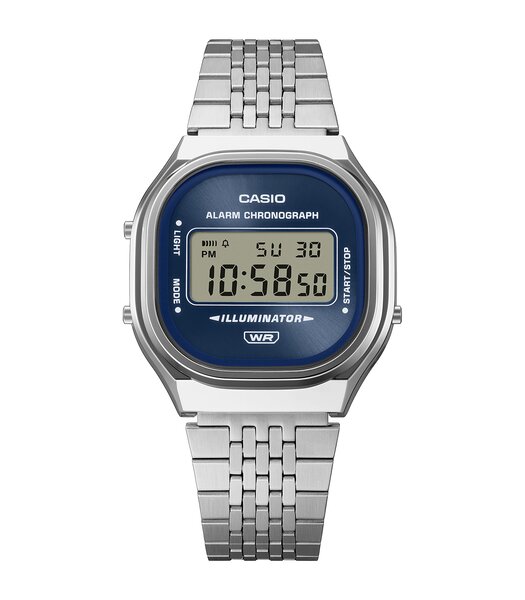 Horloge CASIO CASIO COLLECTION RETRO Unisex A140WE-2AEF Digitaal Behuizing Hars Blauw Bracelette Roestvrij staal Staal