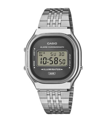 Montre CASIO CASIO COLLECTION RETRO Unisexe A140WE-8AEF Digital Cadran Résine Noir Bracelet Acier inoxydable Acier
