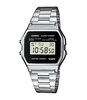 Horloge CASIO CASIO COLLECTION RETRO Unisex A158WEA-1EF Digitaal Behuizing Acryl Zwart Bracelette Roestvrij staal Staal Clip / clasp
