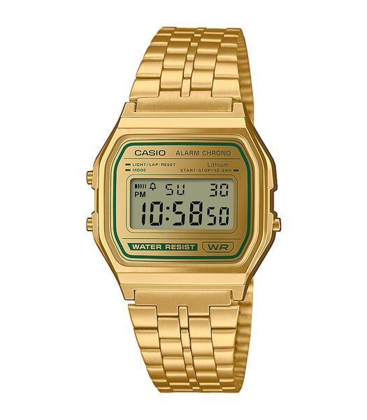 Montre CASIO CASIO COLLECTION RETRO Homme A158WEGV-9AEF Digital Cadran Acrylique Or Bracelet Acier inoxydable Or