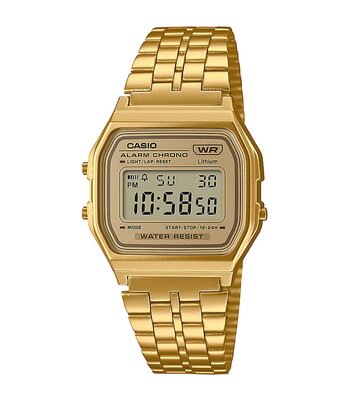 Montre CASIO CASIO COLLECTION RETRO Unisexe A158WETG-9AEF Digital Cadran Acrylique Or Bracelet Acier inoxydable Or Fermeture réglable