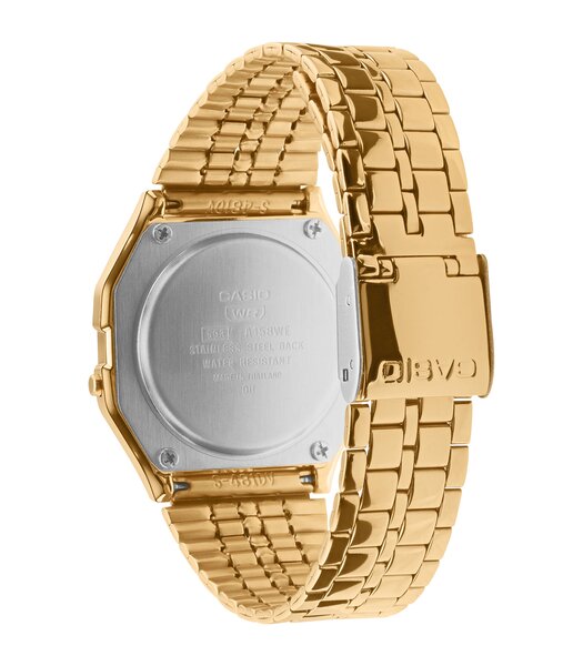 Horloge CASIO CASIO COLLECTION RETRO Unisex A158WETG-9AEF Digitaal Behuizing Acryl Goud Armband Roestvrij staal Goud Verstelbare sluiting