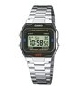 Montre CASIO CASIO COLLECTION RETRO Unisexe A163WA-1QES Digital Cadran Acrylique Noir Bracelet Acier inoxydable Acier Clip / clasp