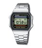 Horloge CASIO CASIO COLLECTION RETRO Unisex A168WA-1YES Digitaal Behuizing Acryl Zwart Bracelette Roestvrij staal Staal Clip / clasp