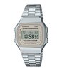 Horloge CASIO CASIO COLLECTION RETRO Unisex A168WA-8AYES Digitaal Behuizing Acryl Beige Bracelette Roestvrij staal Zilverkleurig Boucle déployante Eta