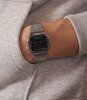 Horloge CASIO CASIO COLLECTION RETRO Heren A168WEM-1EF Digitaal Behuizing MINERAAL Zwart Bracelette Roestvrij staal Staal Clip / clasp