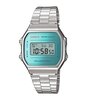 Montre CASIO CASIO COLLECTION RETRO Homme A168WEM-2EF Digital Cadran Minéral Bleu Bracelet Acier inoxydable Acier Fermeture réglable
