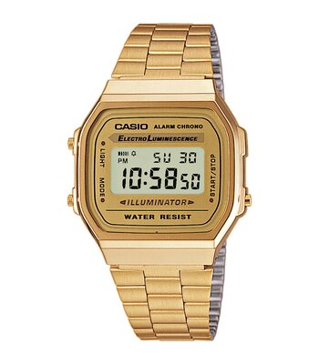 Montre CASIO CASIO COLLECTION RETRO Unisexe A168WG-9EF Digital Cadran Acrylique Or jaune Bracelet Acier inoxydable Or jaune Clip / clasp