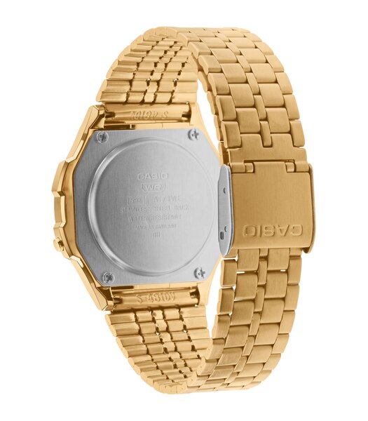 Montre CASIO CASIO COLLECTION RETRO Unisexe A171WEG-9AEF Digital Cadran Acrylique Or Bracelet Acier inoxydable Or Fermeture réglable