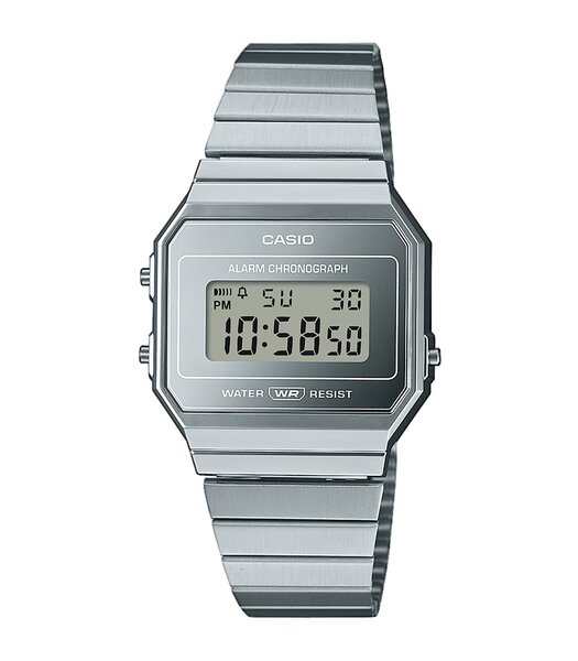 Montre CASIO CASIO COLLECTION RETRO Homme A700WEV-7AEF Digital Cadran Acrylique Argenté Bracelet Acier inoxydable Argenté