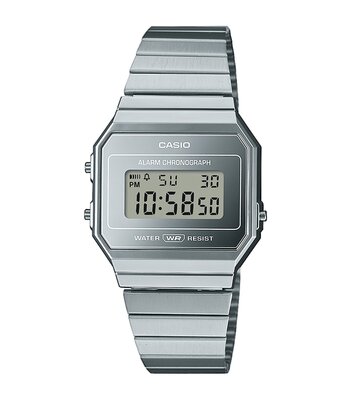 Montre CASIO CASIO COLLECTION RETRO Homme A700WEV-7AEF Digital Cadran Acrylique Argenté Bracelet Acier inoxydable Argenté