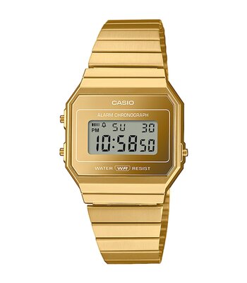 Montre CASIO CASIO COLLECTION RETRO Homme A700WEVG-9AEF Digital Cadran Acrylique Or Bracelet Acier inoxydable Or