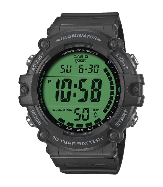 Montre CASIO CASIO COLLECTION Homme AE-1500WHC-1AVEF Digital Cadran Acrylique Noir Bracelet Résine Noir Etanchéité 10BAR
