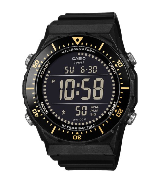 Horloge CASIO CASIO COLLECTION Heren AE-1700H-1BVEF Digitaal Behuizing Acryl Zwart Bracelette Hars Zwart Etanchéiteiten 10BAR