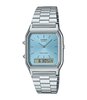 Montre CASIO CASIO COLLECTION RETRO Unisexe AQ-230A-2A1MQYES Analogue-Digital Cadran Acrylique Bleu Bracelet Acier inoxydable Argenté Boucle déployant