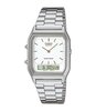 Horloge CASIO CASIO COLLECTION RETRO Unisex AQ-230A-7DMQYES Analoog-digitaal Behuizing Acryl Wit Bracelette Roestvrij staal Staal Clip / clasp