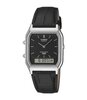 Horloge CASIO CASIO COLLECTION RETRO Heren AQ-230EL-1AEF Analoog-digitaal Behuizing Acryl Zwart Bracelette Leer Zwart