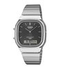 Horloge CASIO CASIO COLLECTION RETRO Unisex AQ-240E-1AEF Digitaal + analoog Behuizing Hars Zwart Armband Roestvrij staal Staal