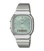 Horloge CASIO CASIO COLLECTION RETRO Heren AQ-240E-2AEF Digitaal + analoog Behuizing Hars Groen Bracelette Roestvrij staal Staal