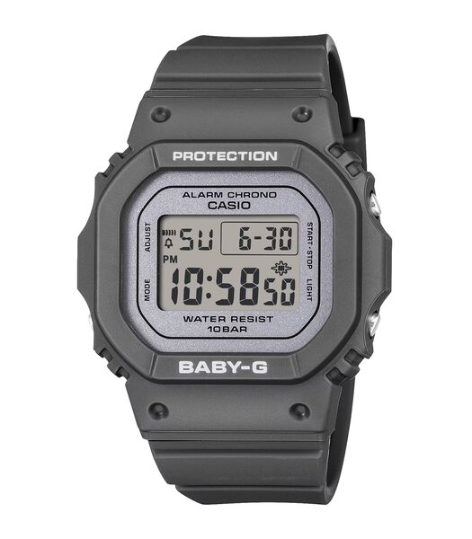 Montre CASIO BABY-G Femme BGD-565SC-1ER Digital Cadran Minéral Gris Bracelet Résine Gris Boucle ardillon Etanchéité 10 BAR