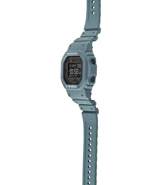 Montre CASIO G-SHOCK Homme DW-H5600-2ER Digital Cadran Minéral Noir Bracelet Résine recyclé Bleu Boucle ardillon Etanchéité 20 BAR