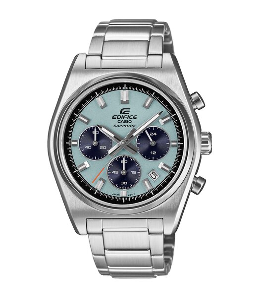 Horloge CASIO EDIFICE Heren EFB-730D-2BVUEF Analoog Behuizing Saffier Blauw Bracelette Roestvrij staal Zilverkleurig Etanchéiteiten 10BAR