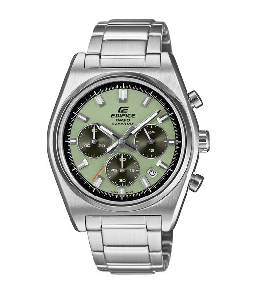 Montre CASIO EDIFICE Homme EFB-730D-3AVUEF Analogue Cadran Saphir Vert Bracelet Acier inoxydable Argenté Etanchéité 10BAR