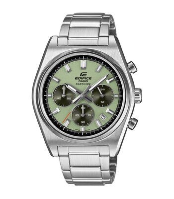 Montre CASIO EDIFICE Homme EFB-730D-3AVUEF Analogue Cadran Saphir Vert Bracelet Acier inoxydable Argenté Etanchéité 10BAR