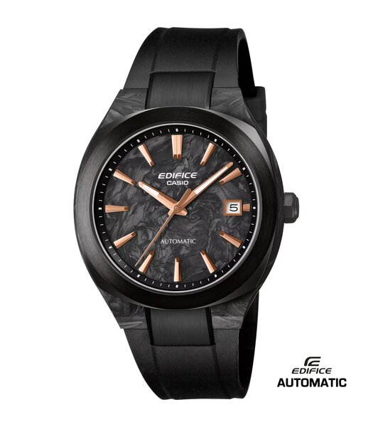 Horloge CASIO EDIFICE Heren EFK-200XPB-1AER Analoog Behuizing Saffier Zwart Bracelette Hars Zwart Etanchéiteiten 10 ATM